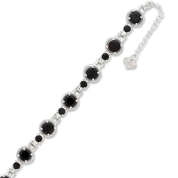 Kaash Customs Silver Plated Round Shape CZ Stone Adjustable Summer Anklet Jewelry Best Gift for Women and Girls