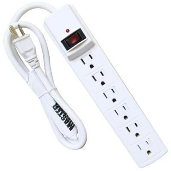 Kab Enterprise 264302 6-Outlet 510 Joules Surge Protector, White