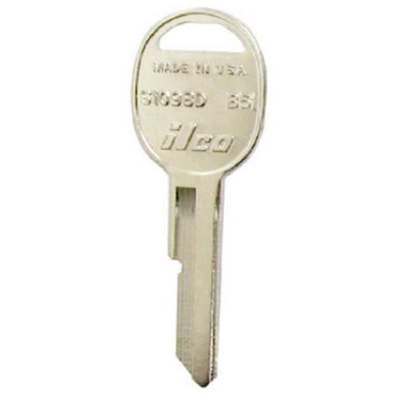 Kaba B51-S1098D 0.8 x 0.1 in. Ilco Key Blank D-Keyway For General Motors Doors & Trunk- Pack Of 10