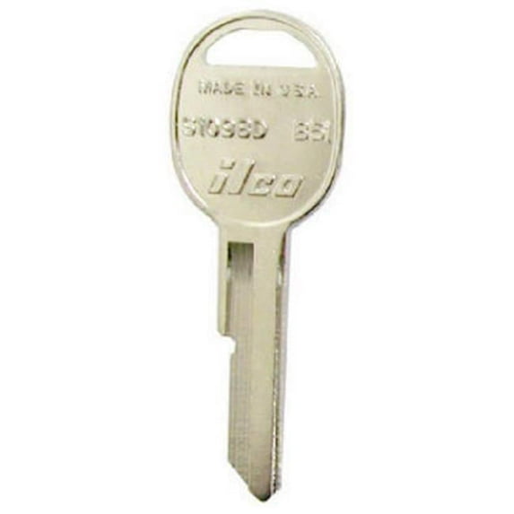 Kaba B51-S1098D 0.8 x 0.1 in. Ilco Key Blank D-Keyway For General Motors Doors & Trunk- Pack Of 10
