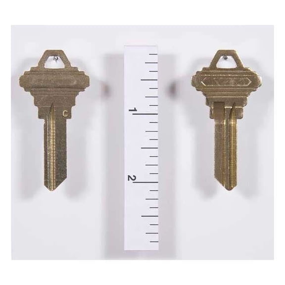 Kaba Ilco Key Blank, 100-C-NS,Nickel Silver,PK50 100-C-NS