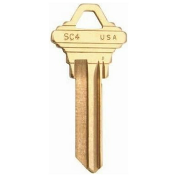 Kaba Ilco Corp. Key Blank SC4 6 Pin Standard Key - Nickel Plated - 10 Pack Multicolor