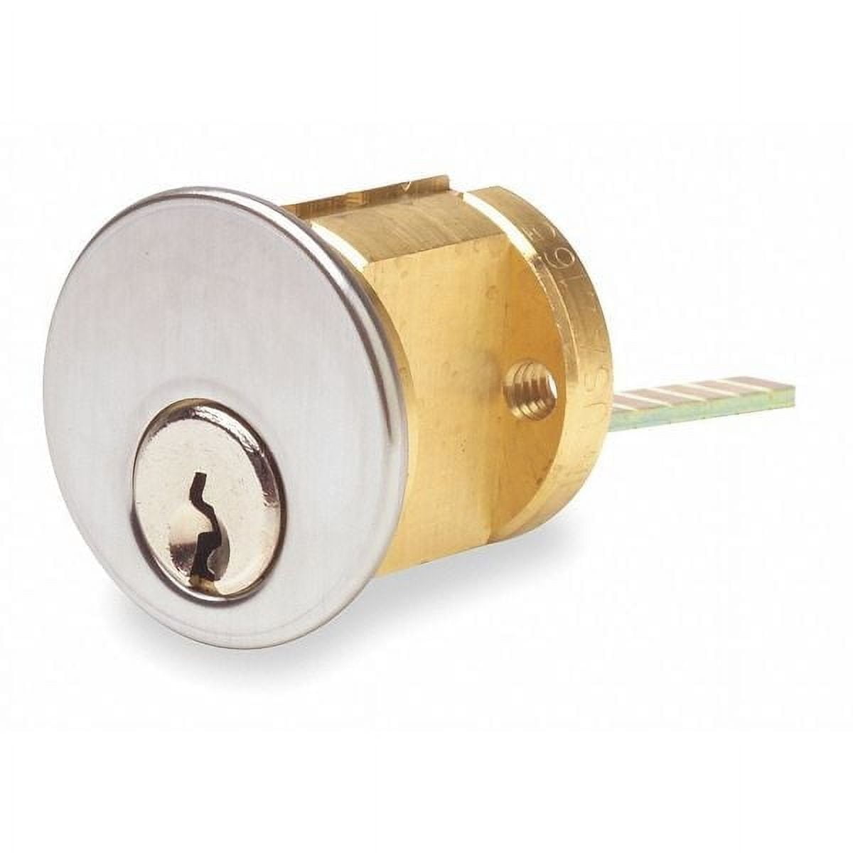 Satin Chrome Brass Commercial Rim Cylinder Lockset