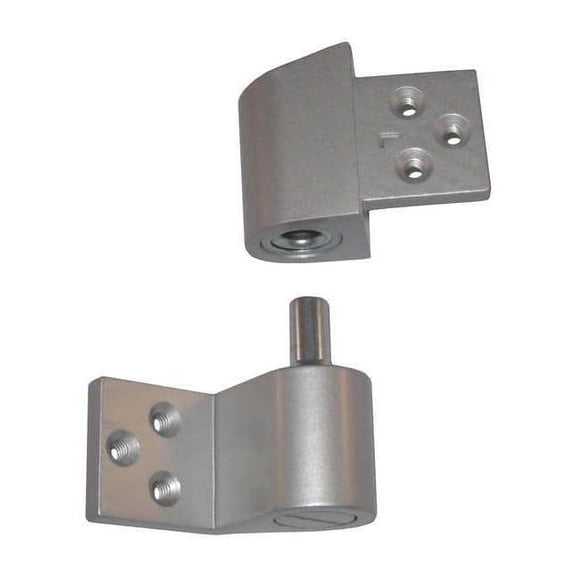 Pivot Hinge, Diecast Aluminum, Surface Mounting, 3/4 in Leaf H, Aluminum