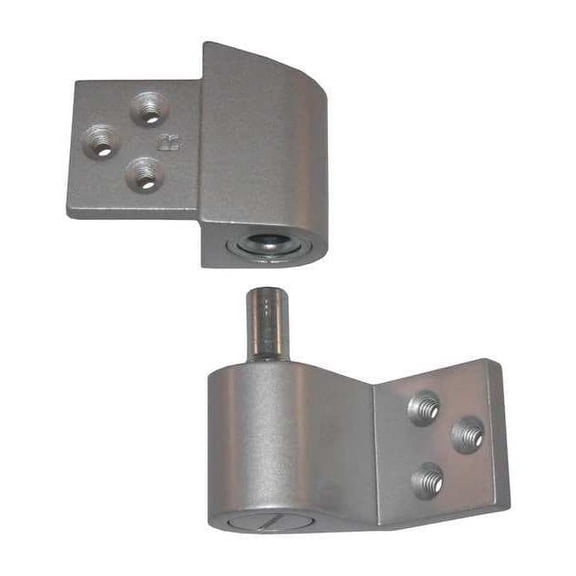 Pivot Hinge, Diecast Aluminum, Surface Mounting, 3/4 in Leaf H, Aluminum