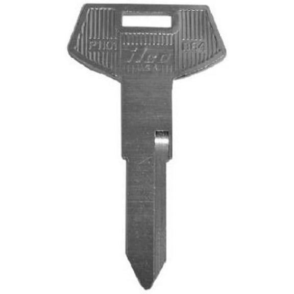 Kaba MR2 1 x 0.08 in. Ilco Nickel Plated Brass 6 Pin Key Blank- Pack Of 10