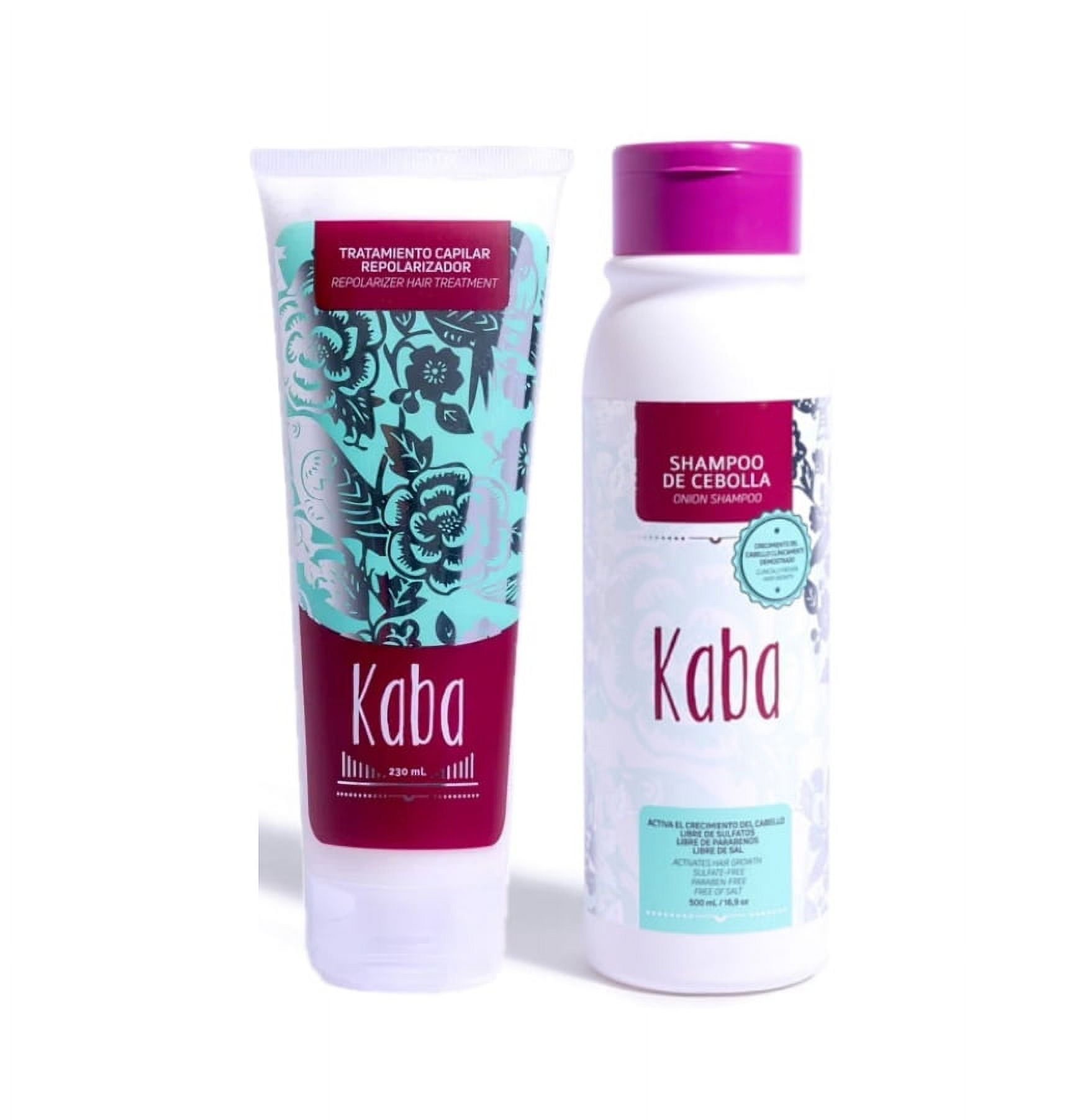 Kaba Repolarizador Capilar y Shampoo de Cebolla para el Crecimiento del