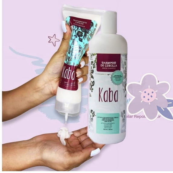 Kaba Repolarizador Capilar y Shampoo de Cebolla para el Crecimiento