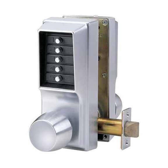 Kaba Simplex PushButton Lockset,Nonhanded,SatinChrome EE1011/EE1011-26D-41