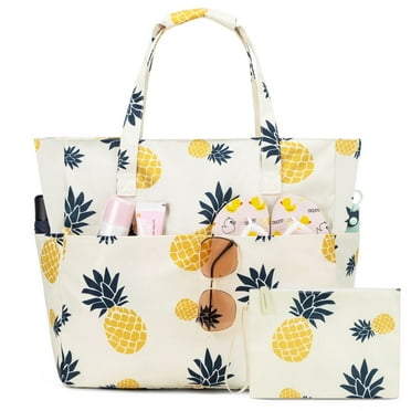 Kabaqoo Beach Bags for Women, Waterproof Beach Tote Bag with Zipper, Large Capacity Foldable Beach Bags for Travel