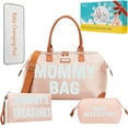 thumbnail image 1 of Kabaqoo Mommy Hospital Bag for Labor and Delivery, Waterproof Diaper Bag Backpack with 2 Organizing Pouches, Pink, 1 of 9