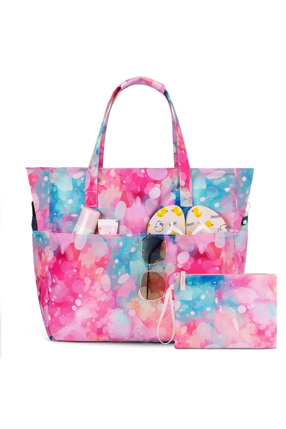 Waterproof Beach Bag, Sandproof Beach Tote Bag, Large Capacity Foldable Beach Bags for Pool Gym Grocery Travel