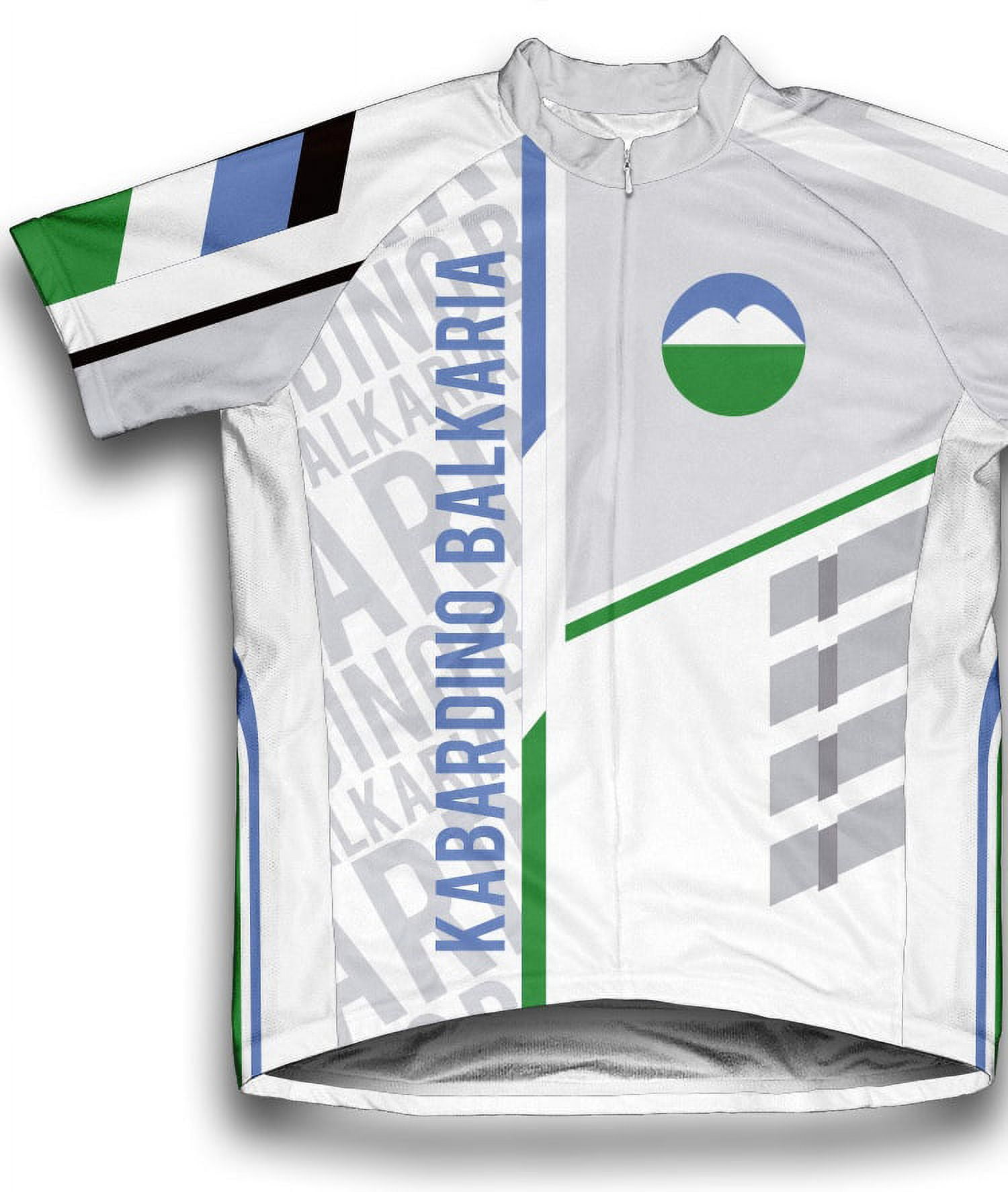 ScudoPro El Salvador Short Sleeve Cycling Jersey For Youth – Euro Cut, Moisture-Wicking, 3 Back Pockets