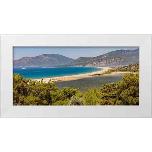 Kabas, Ali 24x13 White Modern Wood Framed Museum Art Print Titled - Iztuzu Beach Dalyan-Mugla-Turkey