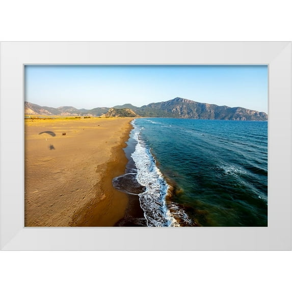 Kabas, Ali 24x17 White Modern Wood Framed Museum Art Print Titled - Iztuzu Beach-Dalyan-Koycegiz-Mugla-Turkey