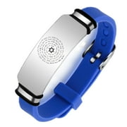 DAILYDOLLARS Kabbalah 72 Names of God Jewish Blessing Bracelet, Hebrew Star of David Amulet Silicone Strap Bangle, Kabbalistic Sacred Seal of Tetragrammaton Judaism Jewelry, Blue