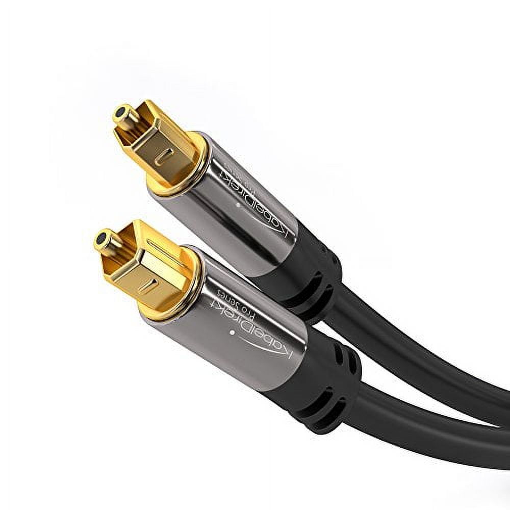 KabelDirekt Optical Digital Audio Cable (6 Feet) Home Theater Fiber Optic  Toslink Male to Male Gold Plated Optical Cables Best For Playstation & Xbox  - PRO Series 