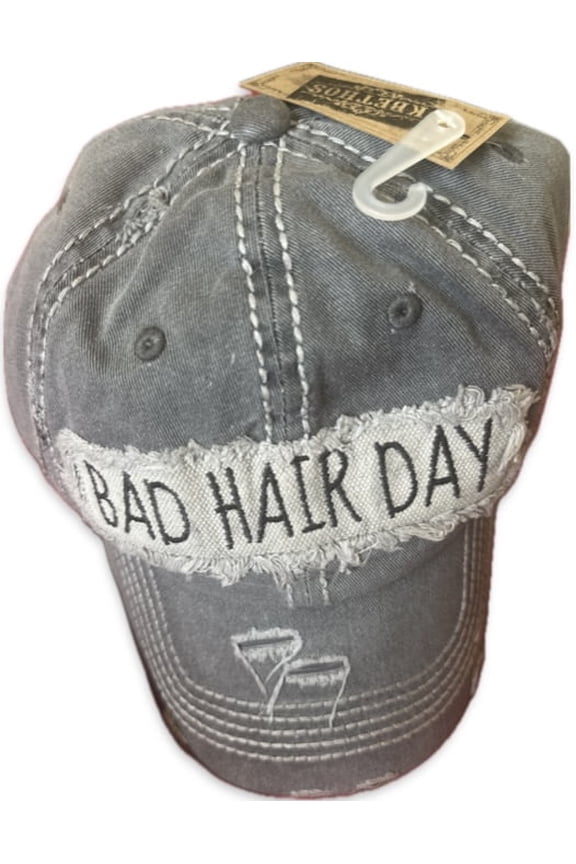 Kabethos Distressed Baseball Cap, Gray