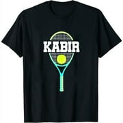 Kabir Name Tennis Player Boys Ball and Racket Sports Fan Womens T-Shirt Black S