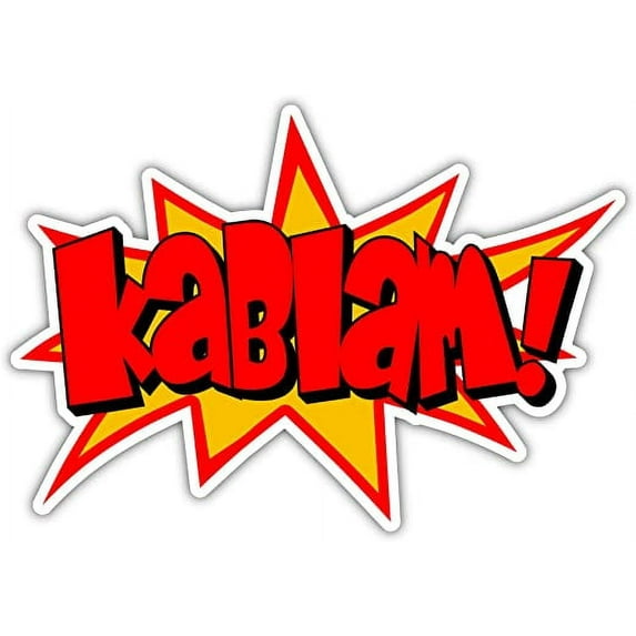 Kablam! Cartoon Comic Book Graphic Print Action Sticker Decal 4x6 inches