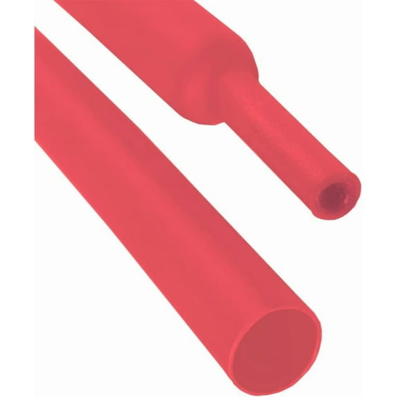 Kable Kontrol 3:1 Heat Shrink Tubing - Dual Wall Adhesive Lined Polyolefin - 1" Inside Diameter - 4' Long Stick - Red