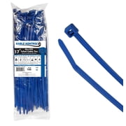 Kable Kontrol ETFE Tefzel Cable Zip Ties - 17 - 100 lbs - 100 Pcs Pack - Blue