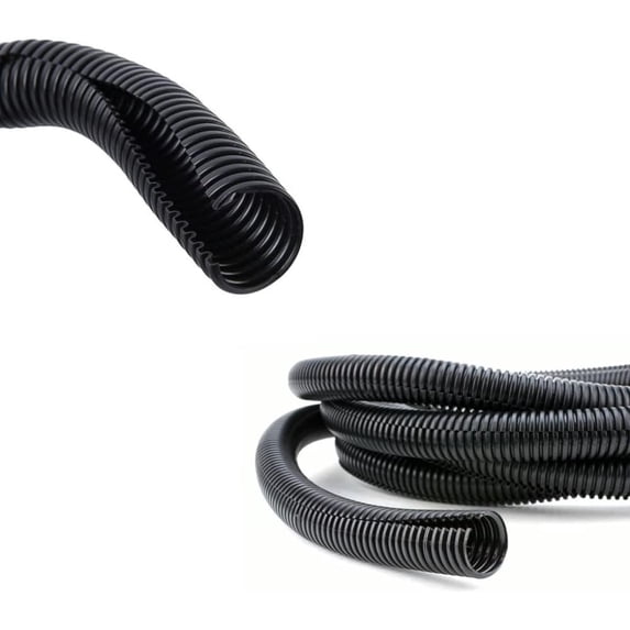 Kable Kontrol High Temp Nylon Split Wire Loom Tubing - 3/8" Inside Diameter - 100' Length - Black