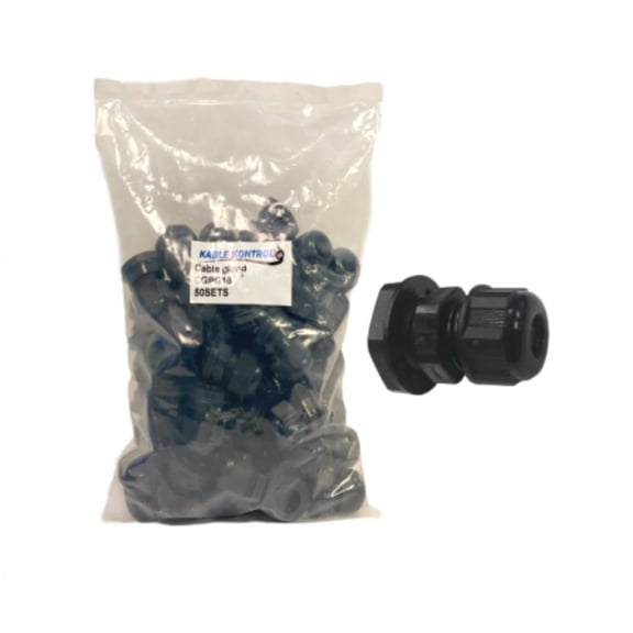 Kable Kontrol IP68 Waterproof Nylon Cable Gland - 1/2" Cable Diameter - PG16 Thread - 50 Pcs/ Pack