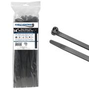 Kable Kontrol Metal Pawl Cable Ties - 14 Long - 120 Lbs Tensile Strength - 100 Pcs - Black