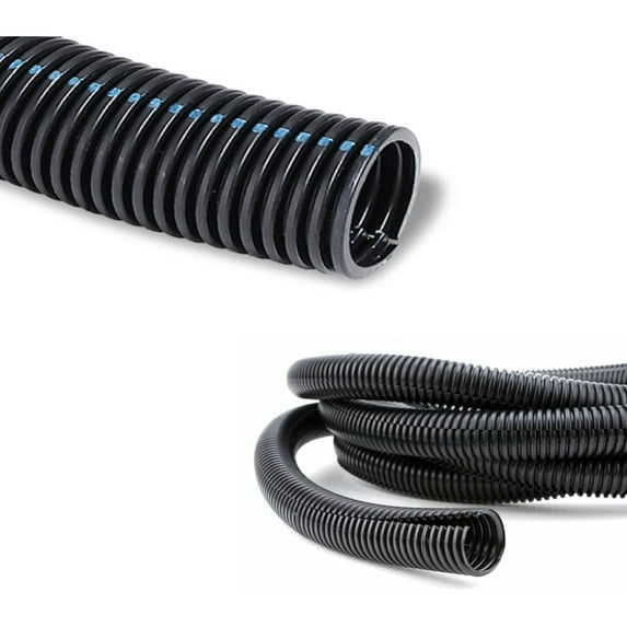 Kable Kontrol Polypropylene Flame Retardant Wire Loom Tubing - Split - 3/4" Inside Diameter - Black - 500' Length - Polypropylene