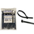 thumbnail image 1 of Kable Kontrol Releasable Reusable Zip Ties - 6" Long - 50 Lbs Tensile Strength - 100 pack - UV Black - ctr600blk, 1 of 6