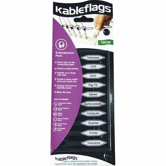 Kableflags KFA063 Cable Identification Tags (Entertainment Pack)