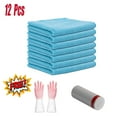 thumbnail image 1 of Kabnic 12 Pcs Microfiber Cleaning Cloths, Ultra Absorbent Kitchen Towels, High Performance, Reusable - Ideal for Car Washing & Mirror Cleaning, 1 of 9