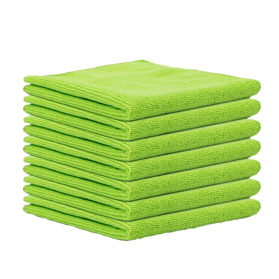 Kabnic 12 Pcs Microfiber Cleaning Cloths, Ultra Absorbent Kitchen Towels, High Performance, Reusable - Ideal for Car Washing & Mirror Cleaning