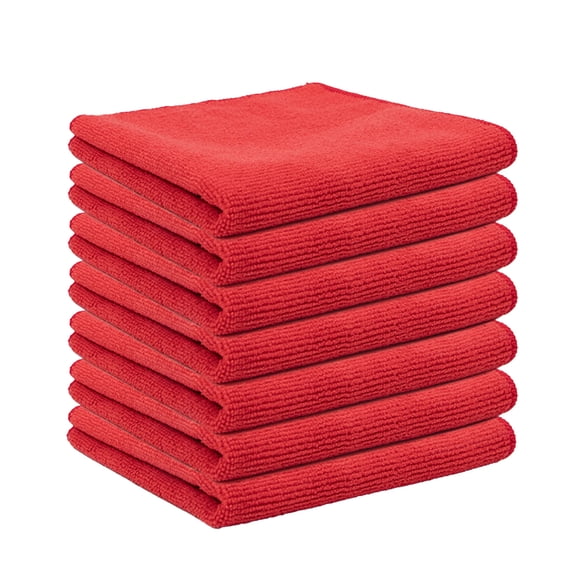 Kabnic 12 Pcs Microfiber Cleaning Cloths, Ultra Absorbent Kitchen Towels, High Performance, Reusable - Ideal for Car Washing & Mirror Cleaning
