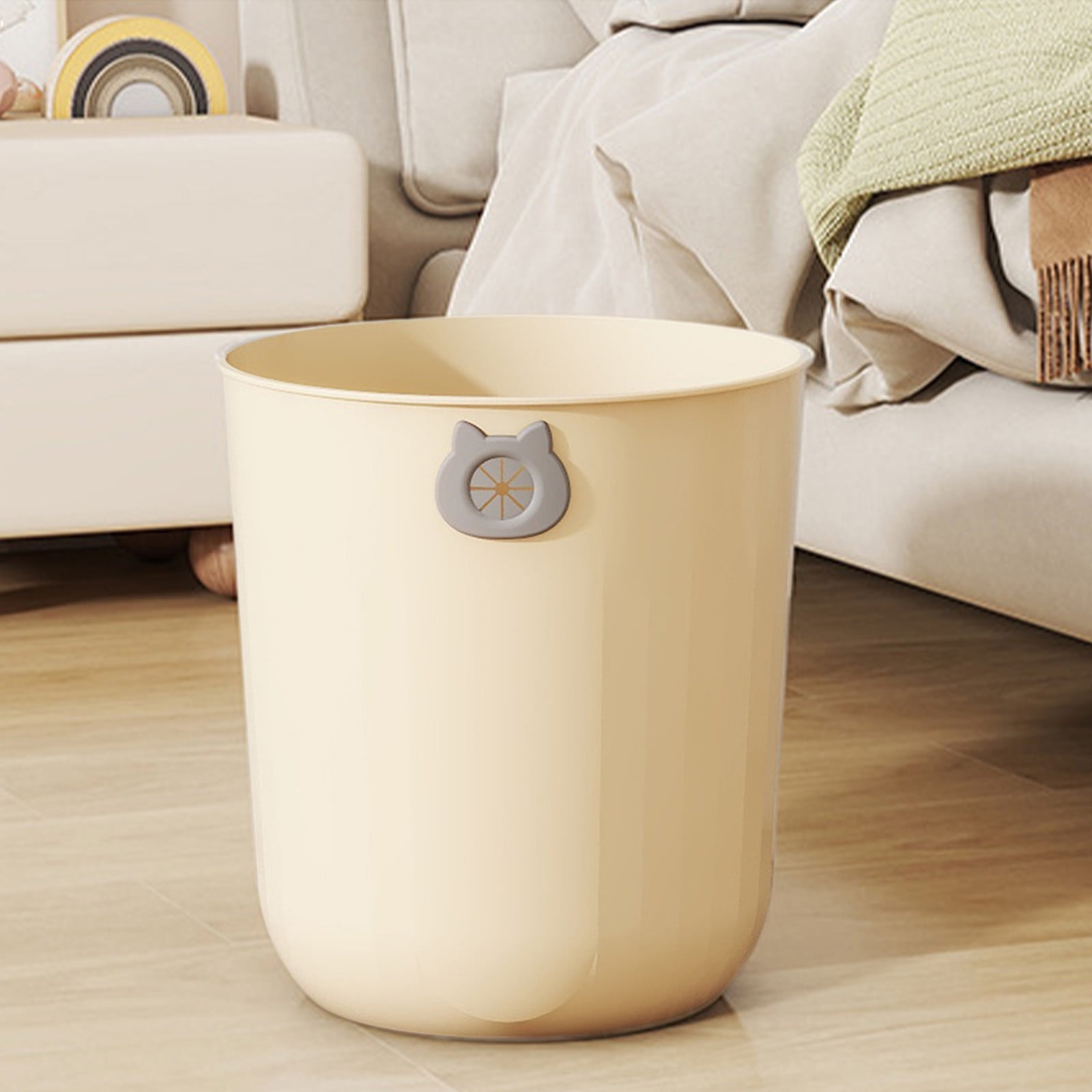 Kabnic 12L Plastic Garbage Can - Bathroom Waste Basket with Toilet ...