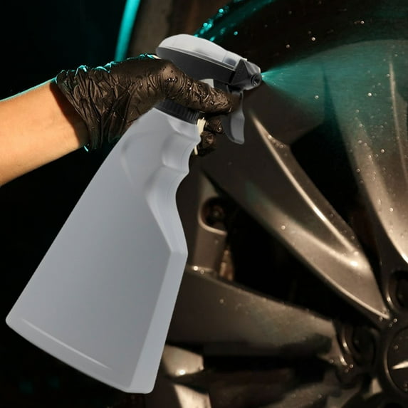 Kabnic 17oz/500ml Spray Bottles, Hand Button Gray Spray Bottle, Adjustable Nozzle, Car Lotion Detergent Spray Bottle