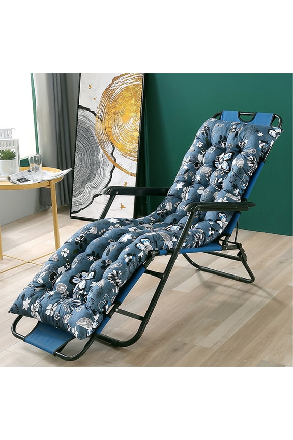 47.2"x18.9" in Lounge Chaise Chair Tufted Soft Comfort Deck Chaise High Back Outdoor/Indoor Rocking Chair Padded with Ties Recliner Flowers