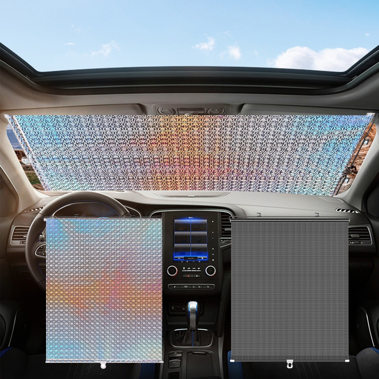 Kabnic Car Sun Shade Windshield, Auto Retractable Sunshade for Car ...