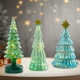 thumbnail image 1 of Kabnic Glass Christmas Tree, Battery Operated Lighted Xmas Trees Decorations Tabletop Centerpiece Mantel Window Home Decorr, 1 of 7