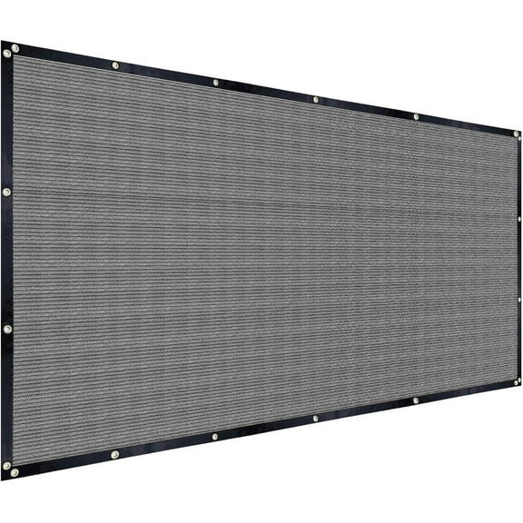 Kabnic Heavy Duty Knitted Mesh Shade Cloth with Grommets - Black Mesh Screen for Patio Canopy, Garden, Porch, Greenhouse, Pools & Dog Kennel, Durable & UV Resistant