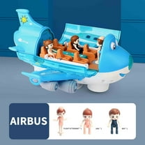 Kabnic Kids Airplane Toy, Bump & Go Technology, Toy Airplane with Flashing Colorful Lights Music & Airplane Sounds, Toys for Boys & Girls 3-12, Toddler Airplane Toys for 3 Year Old and Up