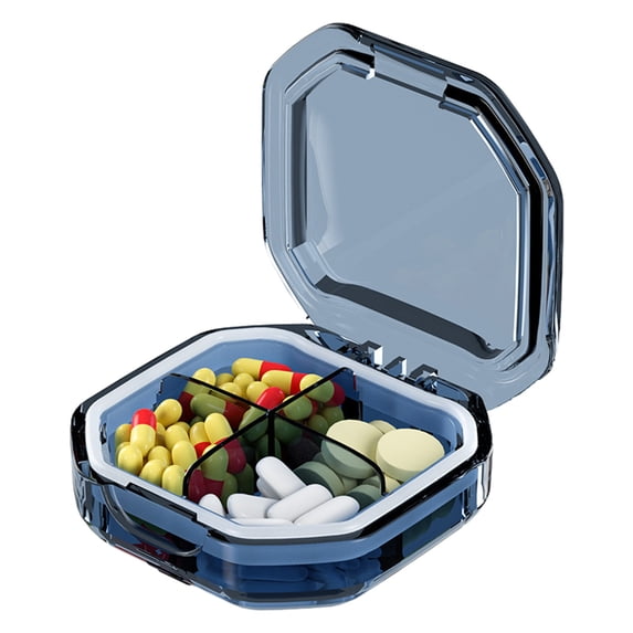 Kabnic Medicine Pill Organizer - Airtight Pill Organizer, Portable Supplement Box