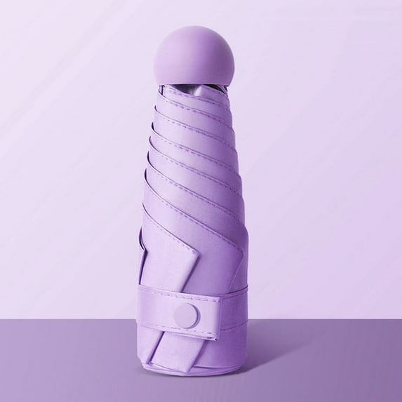 Kabnic Mini Travel Umbrella - Compact Folding Umbrella for Women & Girls | Auto Open/Close & Anti-UV, Fits Tote Bags & Backpacks