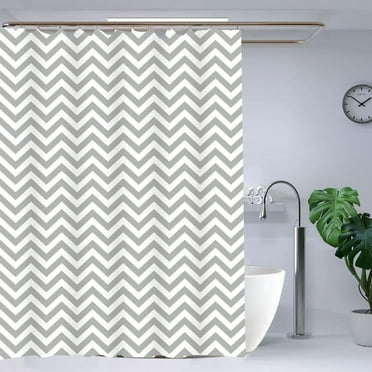 Kabnic Mould-Proof Shower Curtain - Watertight Waterproof Textured Fabric 70x70 Inch Large Bathroom, Foldable Soft Shade Hanging Curtain for Wet Rooms
