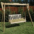 thumbnail image 1 of Kabnic Outdoor Chair Cushions, Waterproof Tufted Bench Cushion, Outdoor Loveseat Bench Seat Pads, Khaki, 39.4"x19.7", 1 of 6