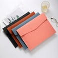 thumbnail image 1 of Kabnic PU Leather A4 File Folder Document Holder Waterproof Portfolio Envelope Folder Case with Snap Closure Pink, 1 of 6