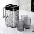 thumbnail image 1 of Kabnic Plastic Pitcher Set with 3 Cups, 2L Pitcher with Lid, Draining Tray, Black Water Jug for Juice, Coffee, Tea, Lemon, and More, 1 of 6