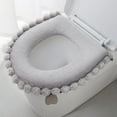 thumbnail image 1 of Kabnic Plush Toilet Seat Cushion - Thick Memory Foam Cover with Non-Slip Grip, Universal Fit for Round/Elongated 14"x18" Seats, Machine Washable, 1 of 6