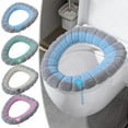thumbnail image 1 of Kabnic Plush Toilet Seat Cushion - Thick Memory Foam Cover with Non-Slip Grip, Universal Fit for Round/Elongated 14"x18" Seats, Machine Washable, 1 of 8